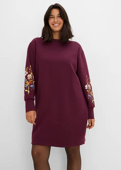Abito in felpa di misto cotone, bonprix