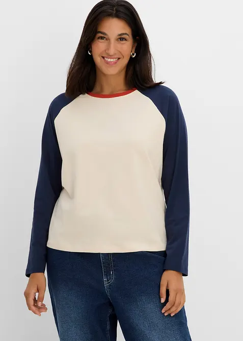 Maglia raglan in misto cotone biologico, bonprix