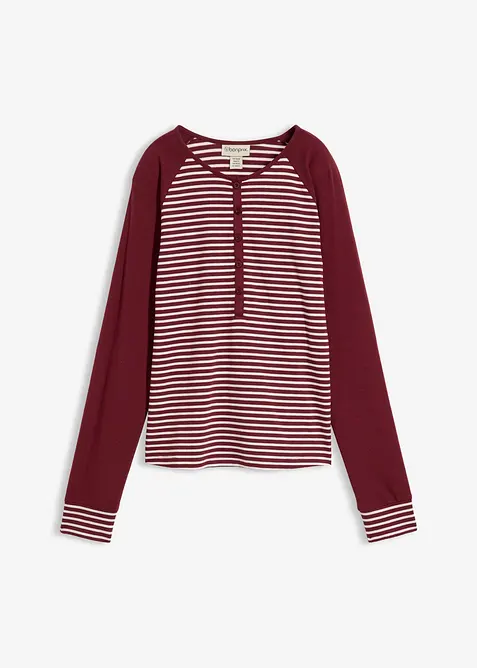 Maglia in misto cotone biologico elasticizzato con maniche raglan, bonprix