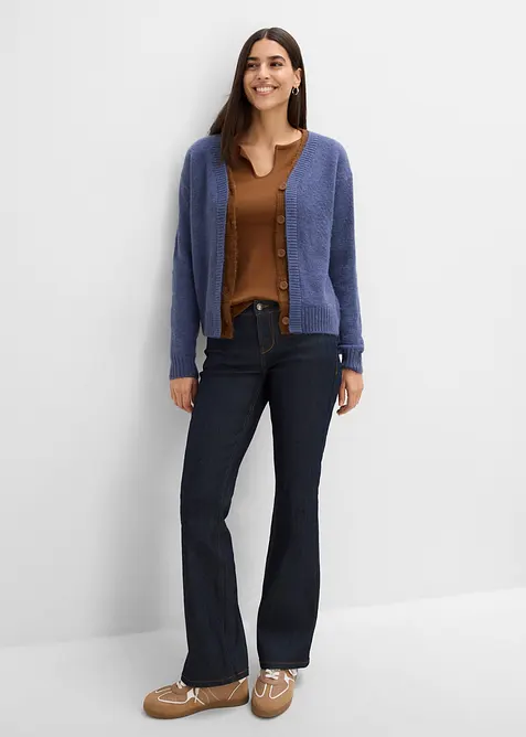 Cardigan con inserti a contrasto, bonprix