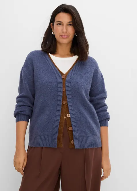Cardigan con inserti a contrasto, bonprix