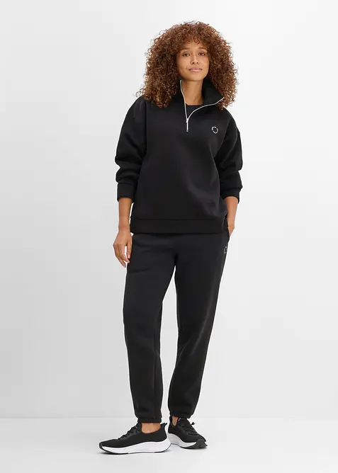 Felpa termica con zip, asciugatura rapida, bonprix