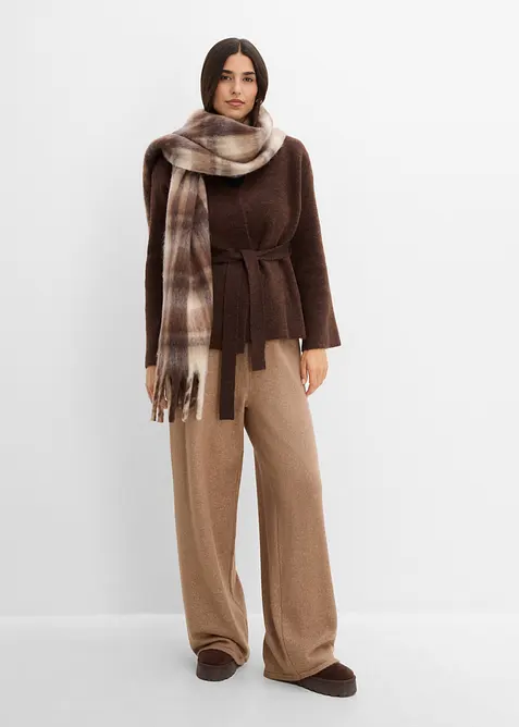 Cardigan con cintura da annodare, bonprix