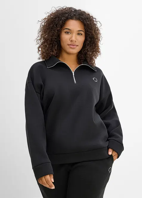 Felpa termica con zip, asciugatura rapida, bonprix