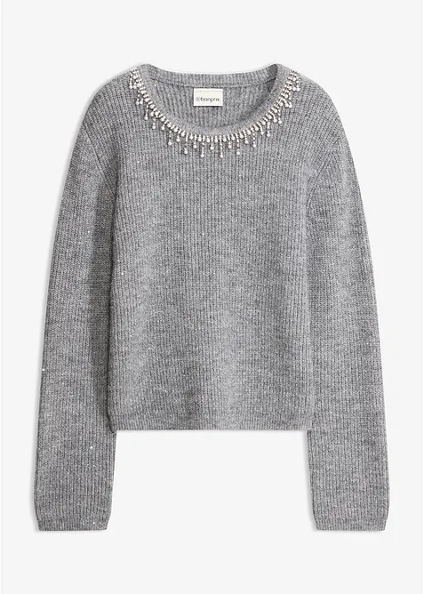 Maglione con applicazione, bonprix