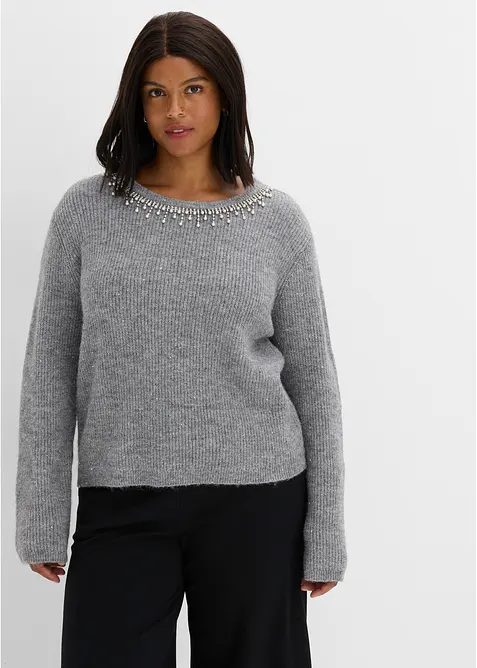 Maglione con applicazione, bonprix