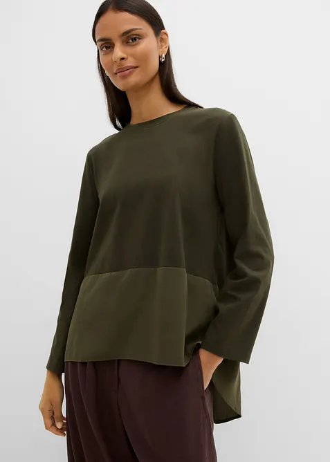 Maglia a maniche lunghe in materiali misti, bonprix
