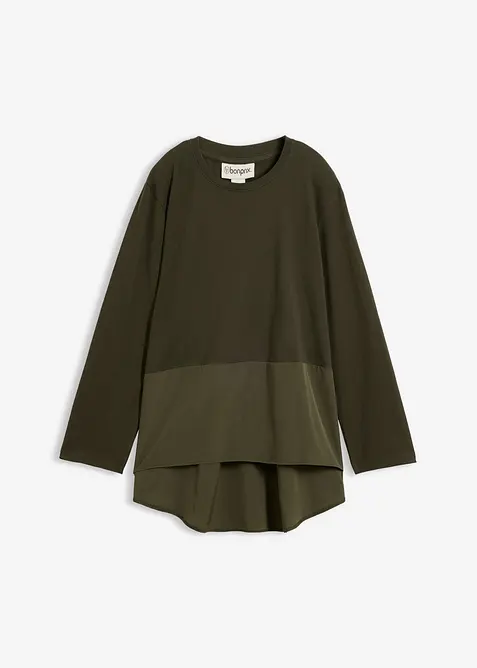Maglia a maniche lunghe in materiali misti, bonprix