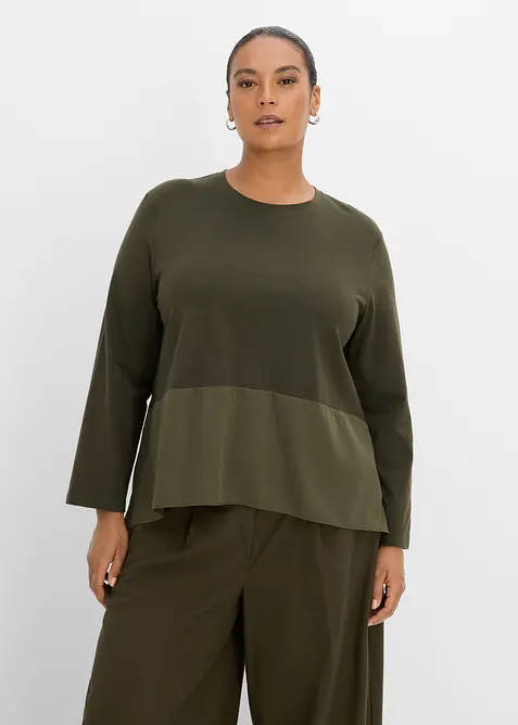 Maglia a maniche lunghe in materiali misti, bonprix