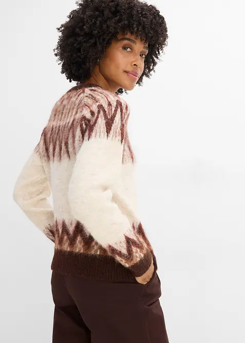 Maglione con motivo nordico, bonprix
