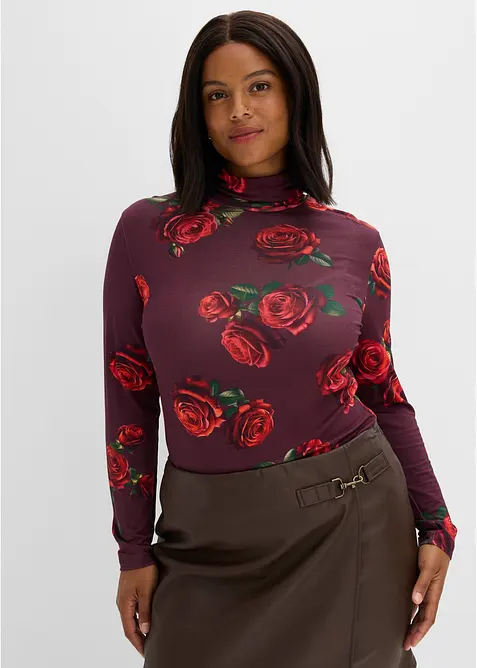 Maglia a maniche lunghe in misto viscosa morbido, bonprix