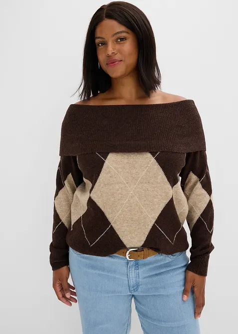 Maglione con spalle scoperte, bonprix