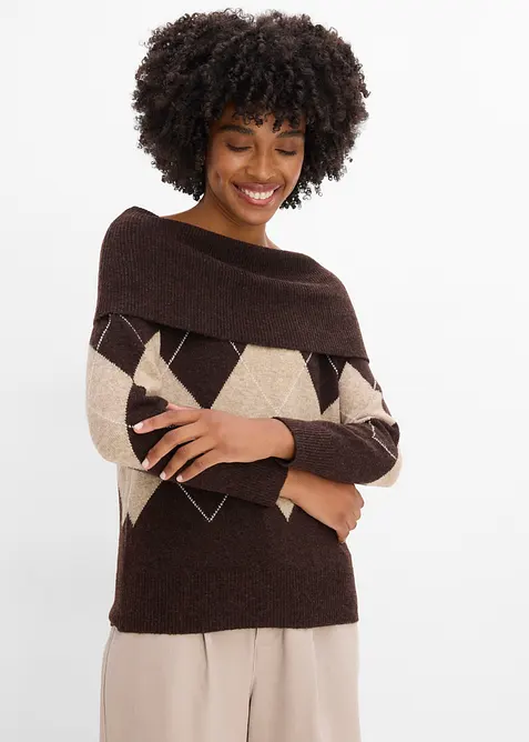 Maglione con spalle scoperte, bonprix