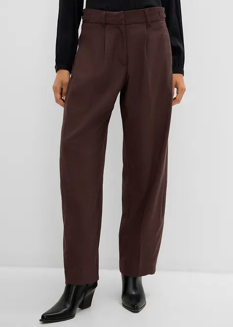 Pantaloni barrel in misto viscosa fluido, bonprix