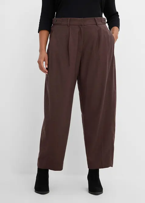 Pantaloni barrel in misto viscosa fluido, bonprix