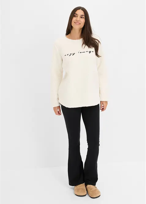 Tuta da casa in pile teddy con leggings, bonprix