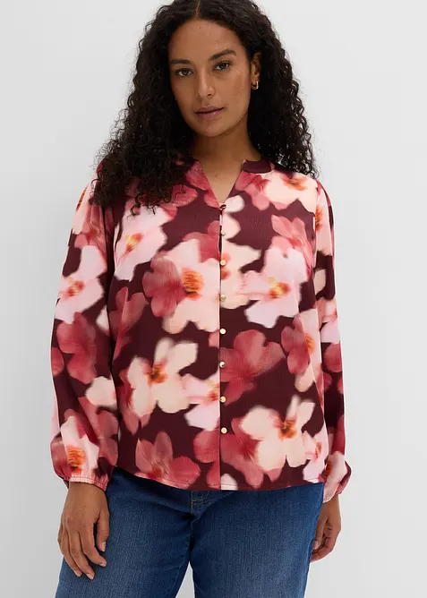 Blusa in cr&ecirc;pe strutturato, bonprix