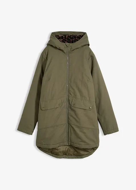 Parka con pile teddy, bonprix