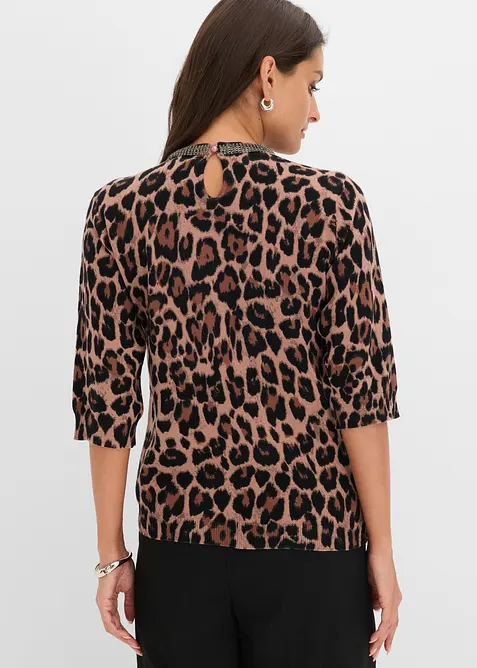 Maglione in filato fine fantasia, bonprix
