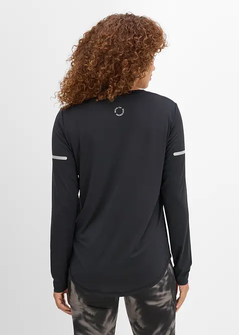 Maglia per sport ad asciugatura rapida con dettagli riflettenti (pacco da 2), bonprix