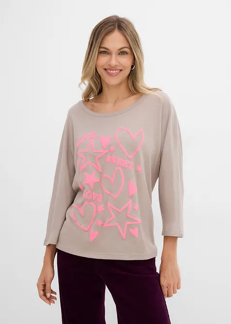 Maxi maglia in misto cotone, bonprix