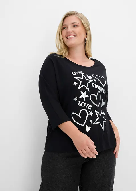 Maxi maglia in misto cotone, bonprix
