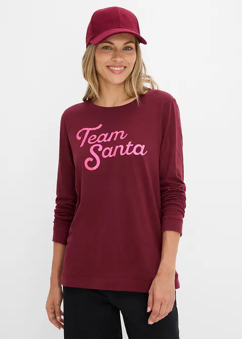 Maglia a maniche lunghe in puro cotone biologico, bonprix