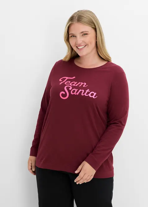 Maglia a maniche lunghe in puro cotone biologico, bonprix