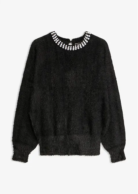 Maglione con perle, bonprix