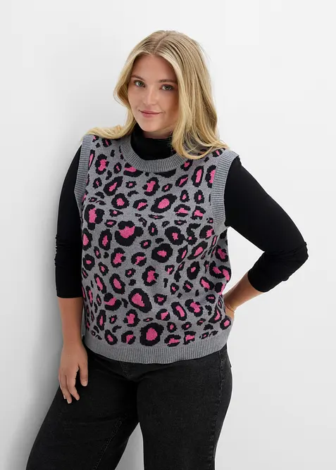 Gilet in maglia con filato piumato, bonprix