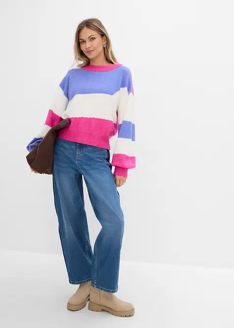 Maglione ampio in filato fine, bonprix