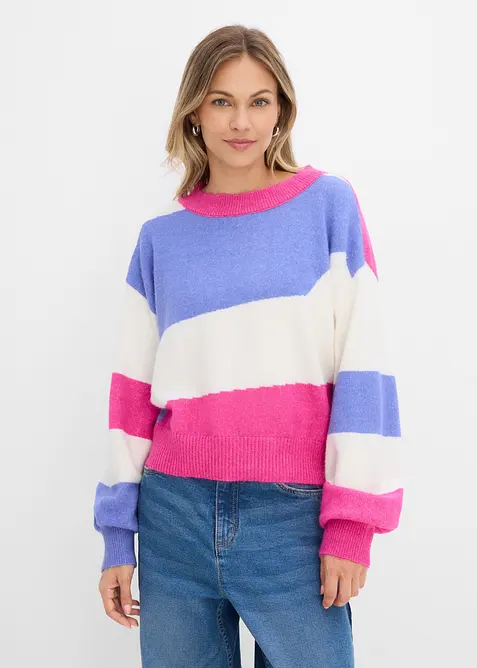 Maglione ampio in filato fine, bonprix
