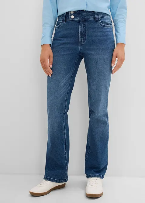 Jeans bootcut, vita alta, bonprix