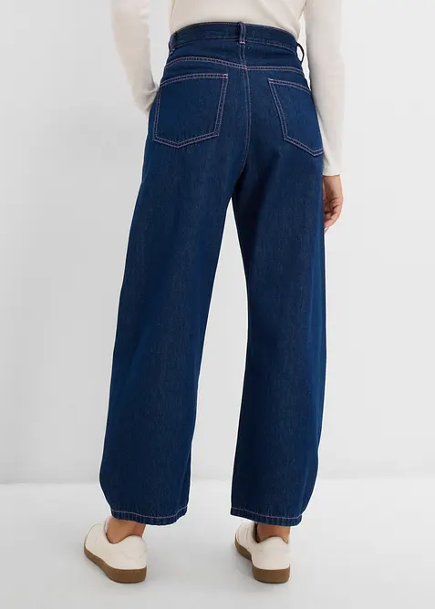 Jeans barrel, vita alta, bonprix