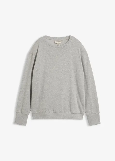 Felpa oversize in misto cotone morbido, bonprix