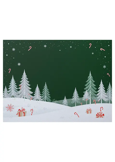 Zerbino lavabile con motivo invernale, bonprix
