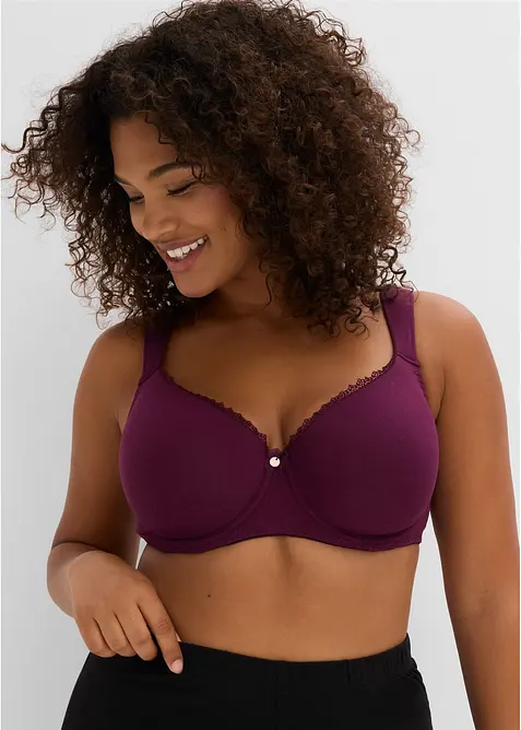 Reggiseno con coppe preformate, ferretto e cotone biologico (pacco da 2), bonprix