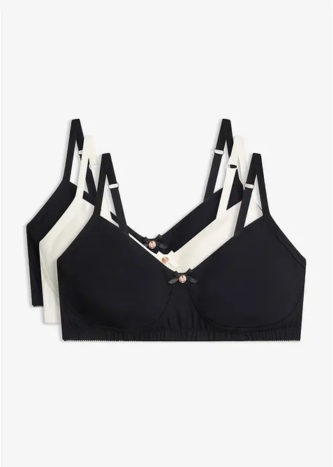 Reggiseno t-shirt non imbottito senza ferretto con cotone biologico (pacco da 3), bonprix