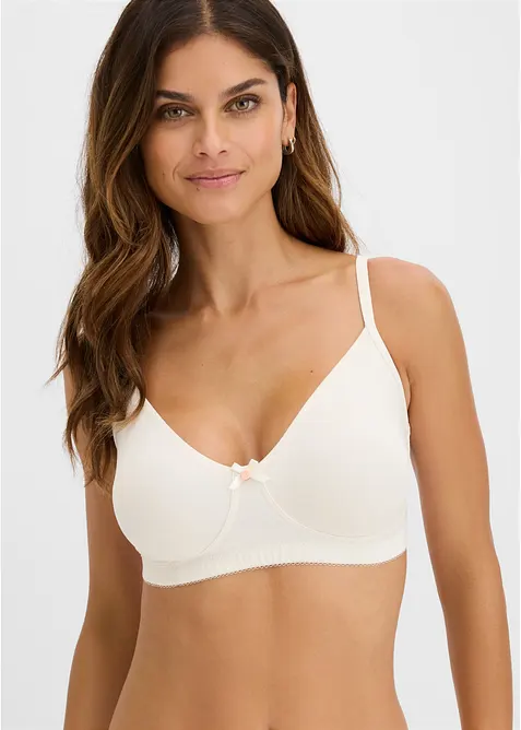 Reggiseno t-shirt non imbottito senza ferretto con cotone biologico (pacco da 3), bonprix