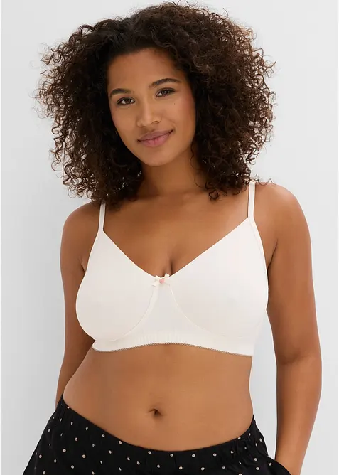 Reggiseno t-shirt non imbottito senza ferretto con cotone biologico (pacco da 3), bonprix