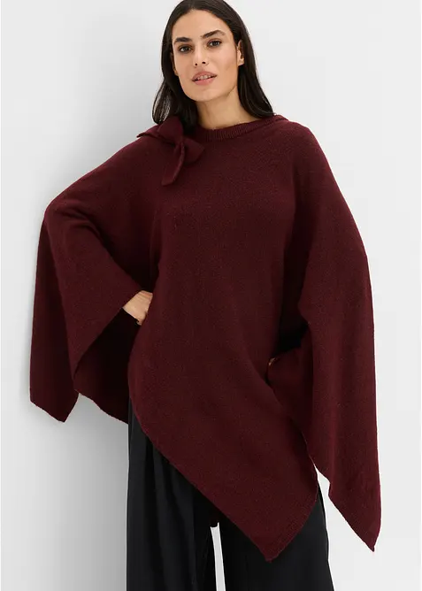 Poncho con fiocco, bonprix