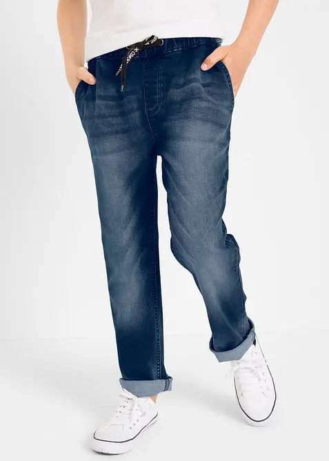 Jeans in felpa con elastico in vita regular fit, straight, bonprix