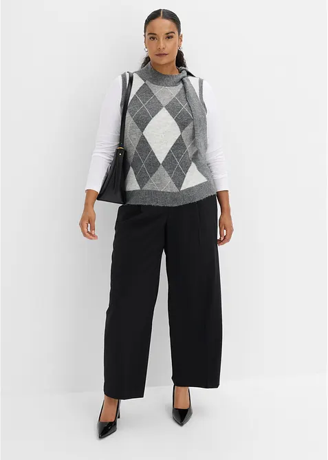 Gilet in maglia con sciarpina integrata, bonprix