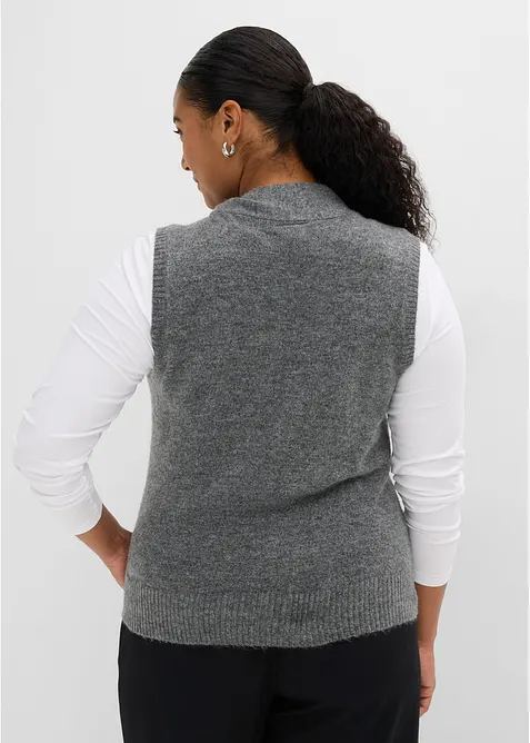 Gilet in maglia con sciarpina integrata, bonprix