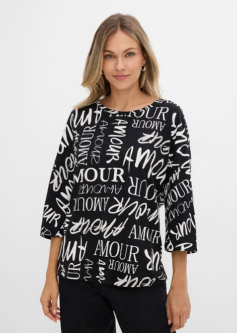 Maxi maglia in misto cotone e viscosa, bonprix