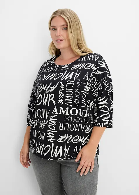 Maxi maglia in misto cotone e viscosa, bonprix