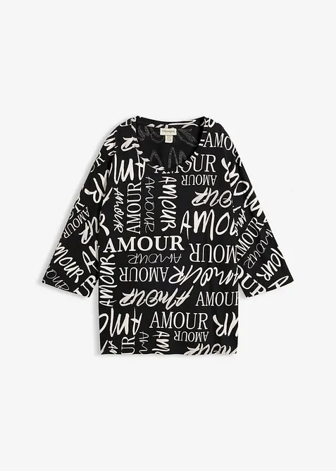 Maxi maglia in misto cotone e viscosa, bonprix