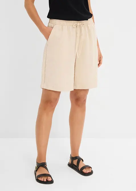 Bermuda in misto viscosa con elastico in vita, bonprix