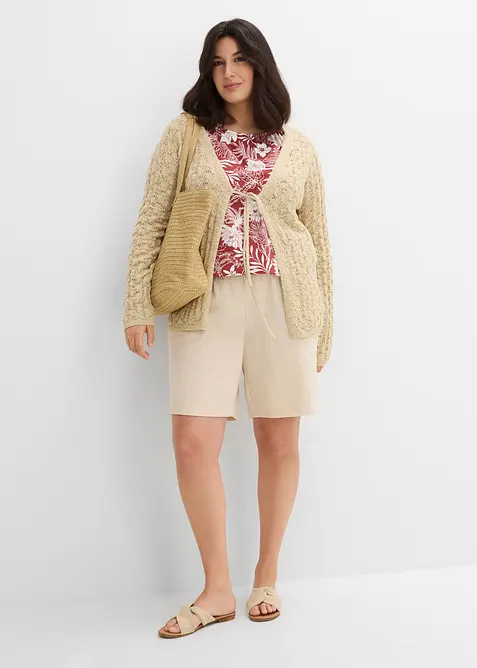 Bermuda in misto viscosa con elastico in vita, bonprix