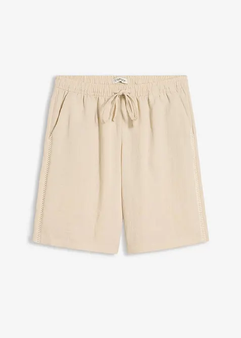 Bermuda in misto viscosa con elastico in vita, bonprix